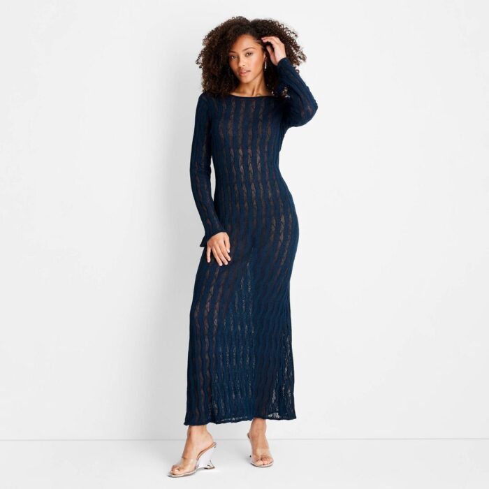 Women's Long Sleeve Split Maxi Dress - Future Collective with Jenee Naylor